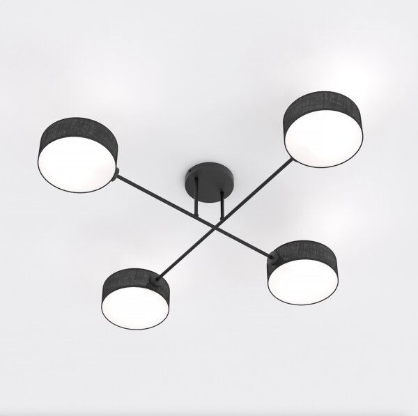 Plafoniera MAGA 4xE14/10W/230V nero