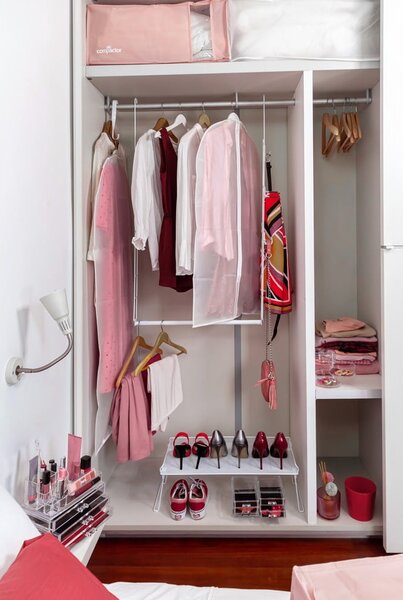 Organizer per vestiti sottovuoto in plastica 65x45x27 cm Pink Edition – Compactor