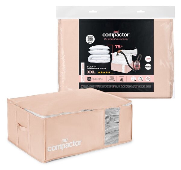 Organizer per vestiti sottovuoto in plastica 65x45x27 cm Pink Edition – Compactor