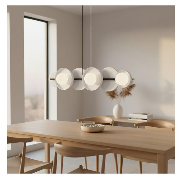 Lampadario a sospensione con cavo MODELLO 6xG9/8W/230V bianco