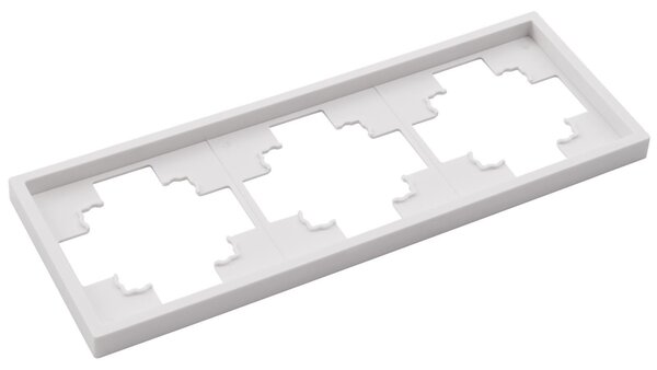 Cornice McPower "Shallow", a 3 ingressi, bianca, opaca