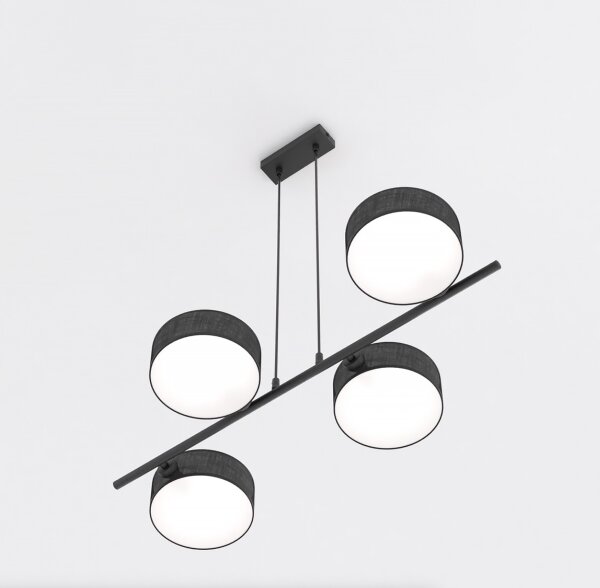 Lampadario a sospensione con cavo DRUMZ 4xE14/10W/230V nero