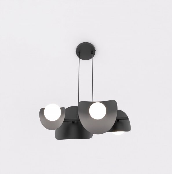 Lampadario a cavo ELEMENTI 4xG9/8W/230V nero
