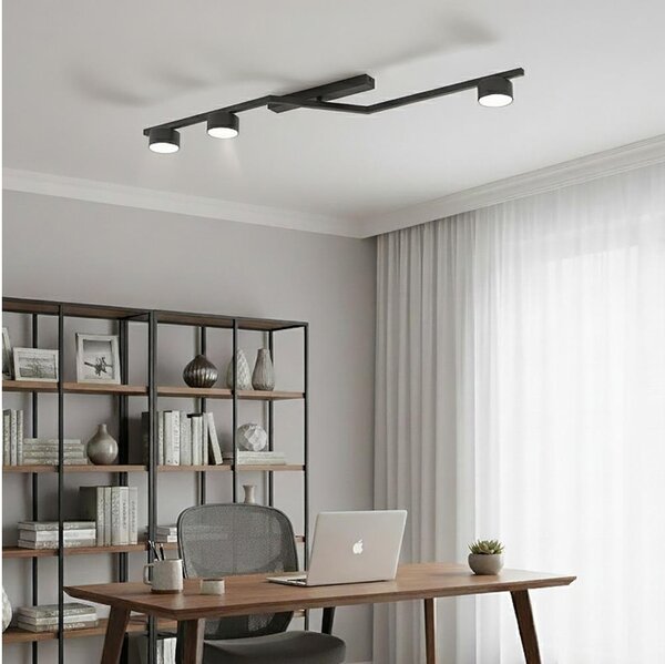 Plafoniera da soffitto SKAN 3xGX53/12W/230V nera