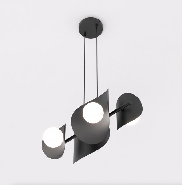 Lampadario a cavo ELEMENTI 4xG9/8W/230V nero