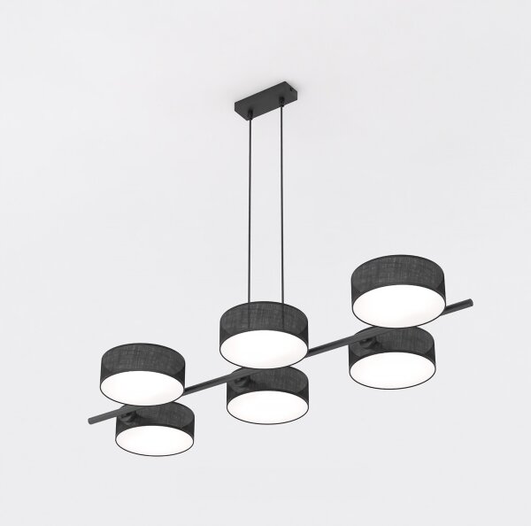 Lampadario con cavo DRUMZ 6xE14/10W/230V, nero