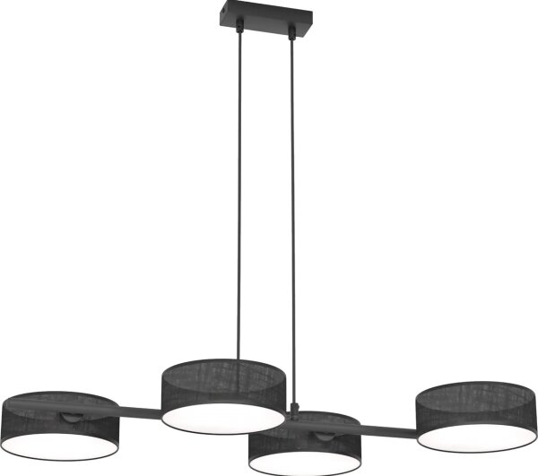 Lampadario a sospensione con cavo DRUMZ 4xE14/10W/230V nero