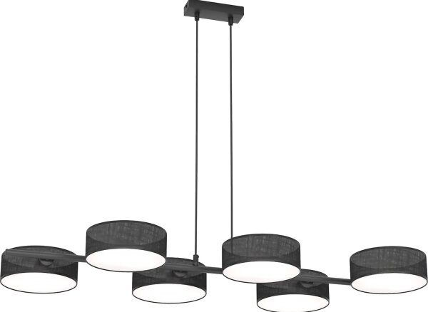 Lampadario con cavo DRUMZ 6xE14/10W/230V, nero