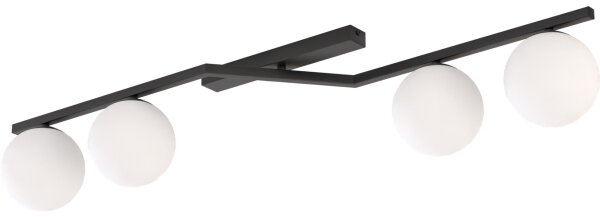 Plafoniera NATON 4xE14/10W/230V nero/bianco