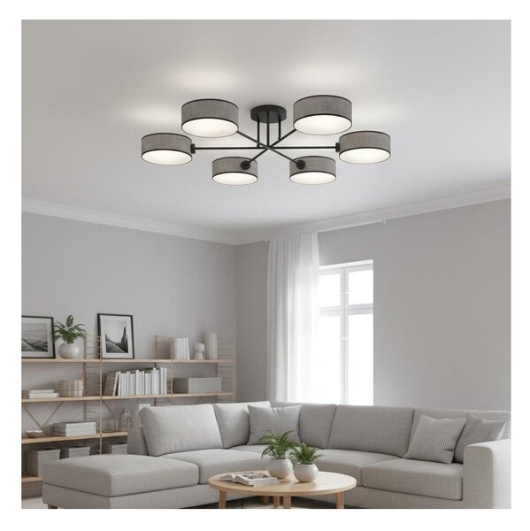Plafoniera MAGA 6xE14/10W/230V grigia