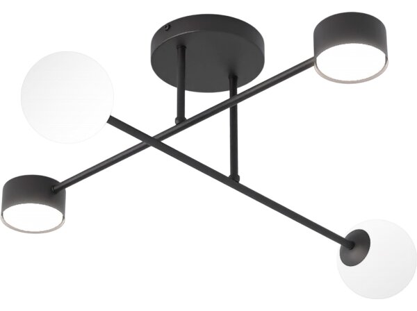 Plafoniera HOLON 2xG9/8W/230V + 2xGX53/12W nero