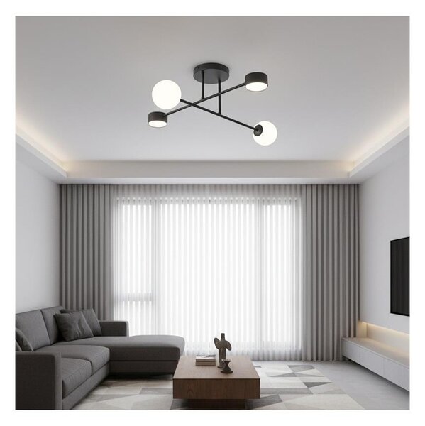 Plafoniera HOLON 2xG9/8W/230V + 2xGX53/12W nero