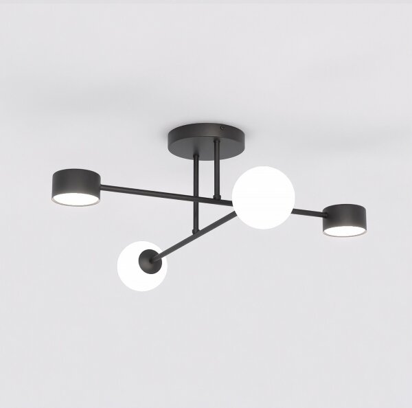 Plafoniera HOLON 2xG9/8W/230V + 2xGX53/12W nero