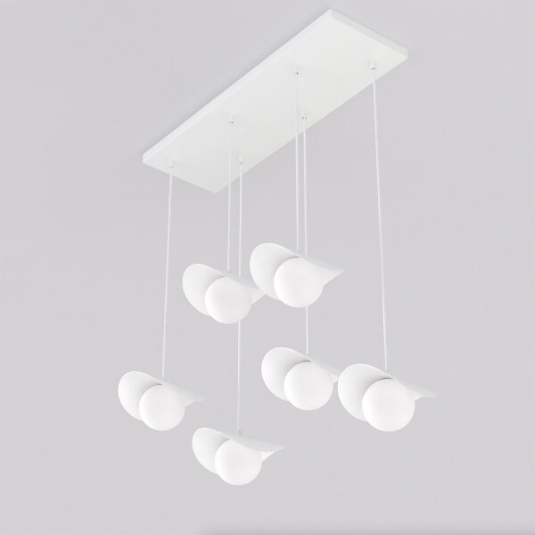 Lampadario a cavo RITUAL 6xG9/8W/230V bianco