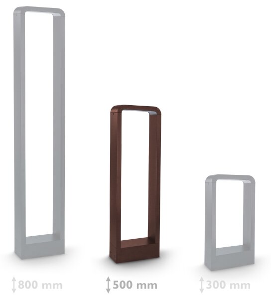 Brilagi - Lampada da esterno LED BARI LED/7W/230V 3000/4000/6000K marrone IP54 50 cm