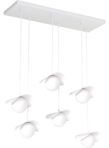 Lampadario a cavo RITUAL 6xG9/8W/230V bianco