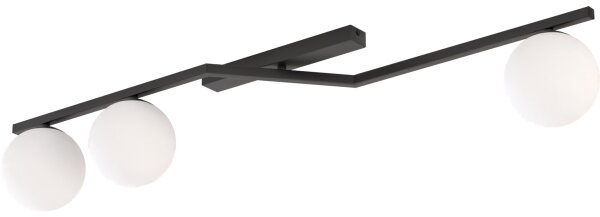 Plafoniera NATON 3xE14/10W/230V nero/bianco