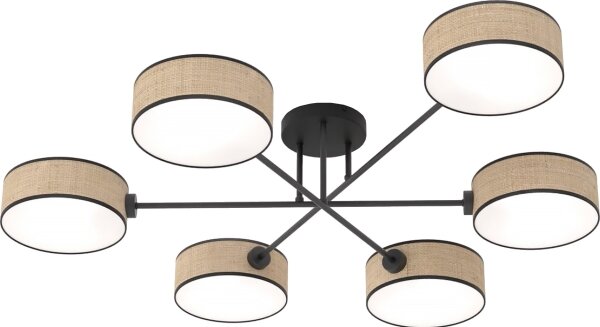 Plafoniera MAGA 6x E14/10W/230V beige