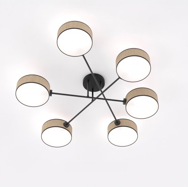 Plafoniera MAGA 6x E14/10W/230V beige