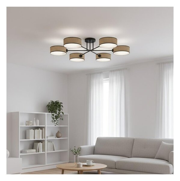Plafoniera MAGA 6x E14/10W/230V beige
