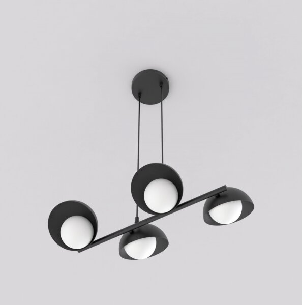 Lampadario a sospensione BOOM su cavo 4xG9/8W/230V nero