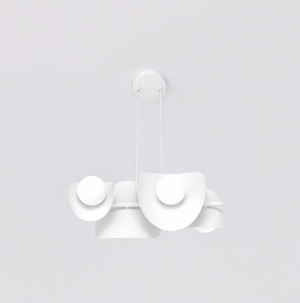 Lampadario a cavo ELEMENTI 4xG9/8W/230V bianco