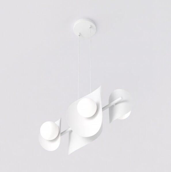 Lampadario a cavo ELEMENTI 4xG9/8W/230V bianco