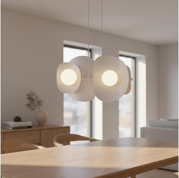 Lampadario a cavo ELEMENTI 4xG9/8W/230V bianco