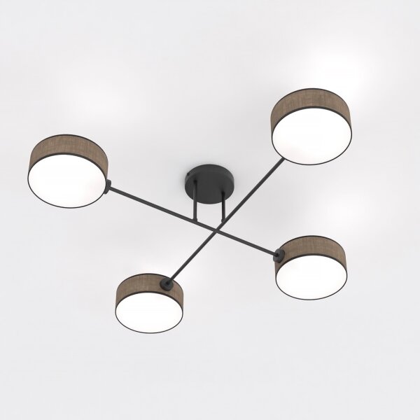 Plafoniera MAGA 4xE14/10W/230V marrone