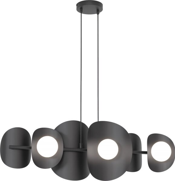 Lampadario a cavo ELEMENTI 6xG9/8W/230V nero