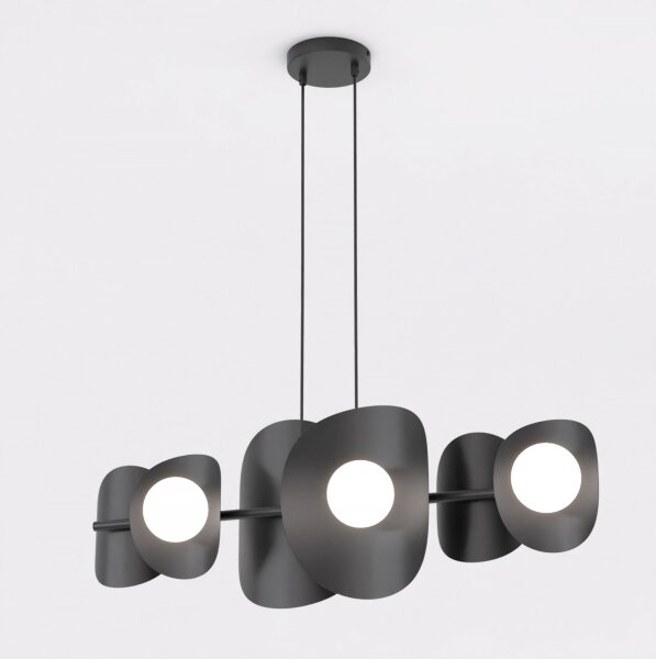 Lampadario a cavo ELEMENTI 6xG9/8W/230V nero