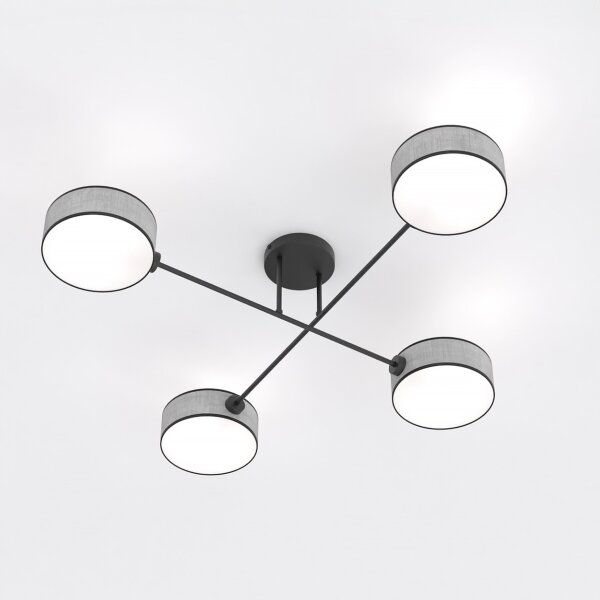 Plafoniera MAGA 4xE14/10W/230V grigia
