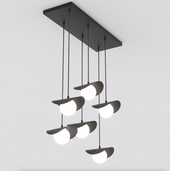 Lampadario su cavo RITUAL 6xG9/8W/230V nero