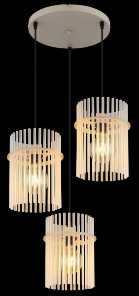 Globo 15698-3HRB - Lampadario sospeso con cavo GORLEY 3xE27/60W/230V