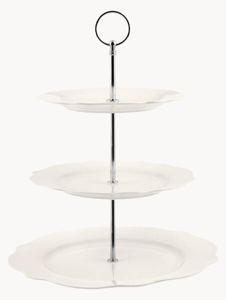 Alzatina per dolci a 3 piani in New Bone China Gemma