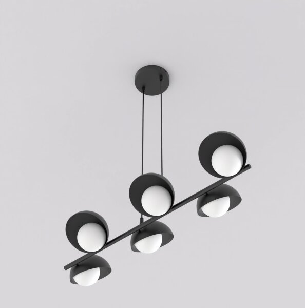 Lampadario sospeso con cavo BOOM 6xG9/8W/230V nero