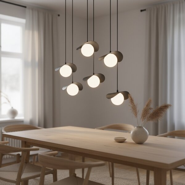 Lampadario su cavo RITUAL 6xG9/8W/230V nero