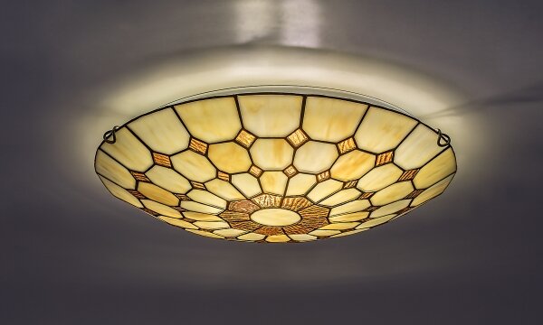 Brilagi - Plafoniera in stile Tiffany con vetri colorati DORAN 2xE27/60W/230V