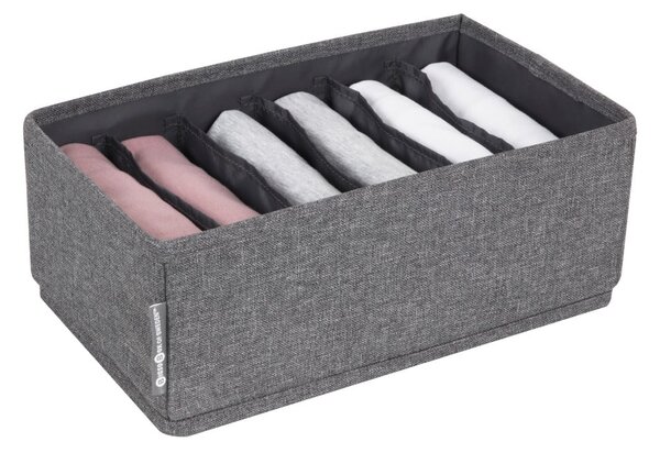 Organizzatore per cassetti grigio con cassetto a scomparti, 16,5 x 11 cm - Bigso Box of Sweden
