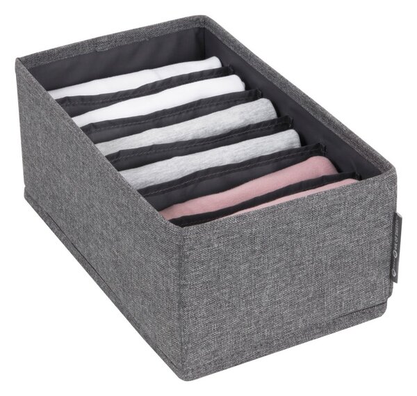 Organizzatore per cassetti grigio con cassetto a scomparti, 16,5 x 11 cm - Bigso Box of Sweden