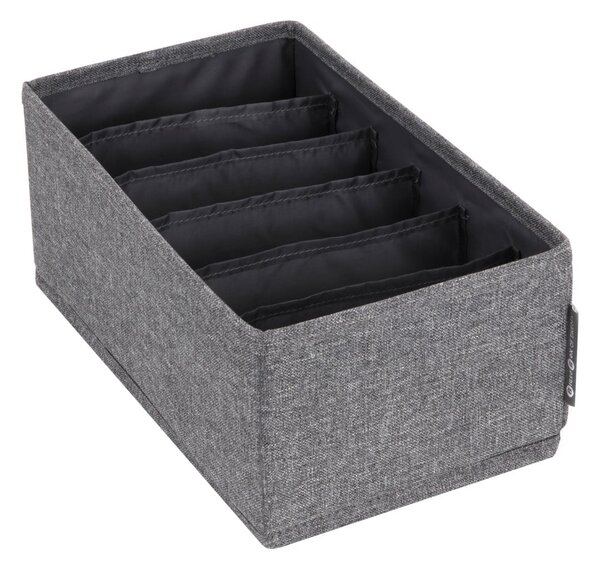 Organizzatore per cassetti grigio con cassetto a scomparti, 16,5 x 11 cm - Bigso Box of Sweden