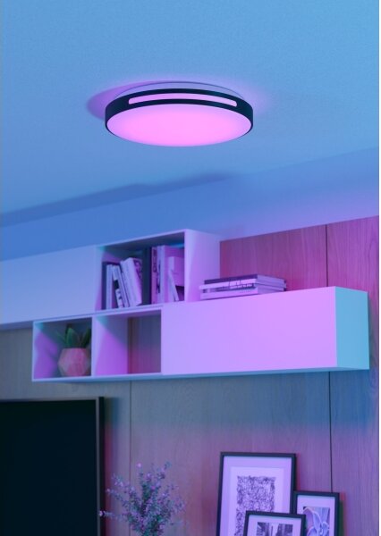 Eglo 300687-LED RGBW Plafoniera dimmerabile MONTEGRANARO-Z LED/18,5W/230V nero + telecomando