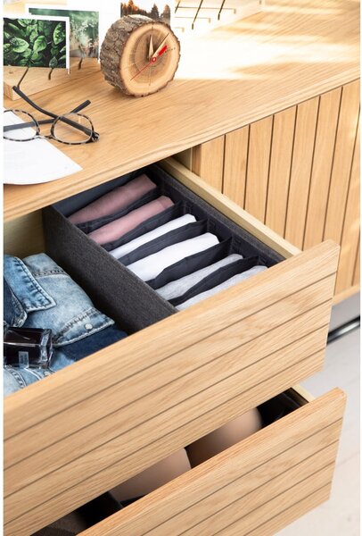 Organizzatore per cassetti grigio con cassetto a scomparti, 16,5 x 11 cm - Bigso Box of Sweden