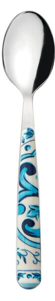 Cucchiaino da Caff� Linea BLUES set da 6 pezzi in acciaio 18.10 (AISI 420) 15 cm manico ABS colore BLU MEDITERRANEO lavabili in lavastoviglie