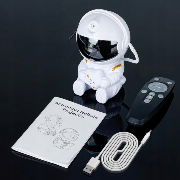 Proiettore LED RGB LED/5W/5V a forma di astronauta + telecomando