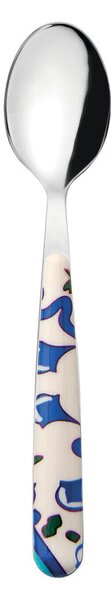 Cucchiaino da Caff� 6 Pezzi Linea FLOWER&LEMON in acciaio inox 18/10 AISI 420 145 mm di Altissima qualit� lavabili in lavastoviglie colore blu multicolor