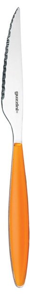 Coltelli Bistecca Pizza Feeling set da 6 pezzi inox AISI 304 (18/10) lunghezza 22.5 cm Guzzini Arancio Trasparente