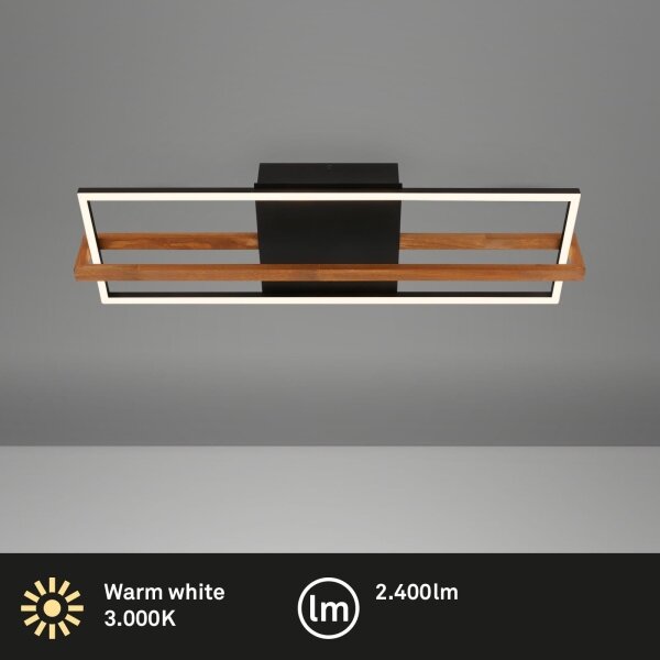 Briloner 3777-015 - Plafoniera LED FRAME LED/21W/230V 3000K nera