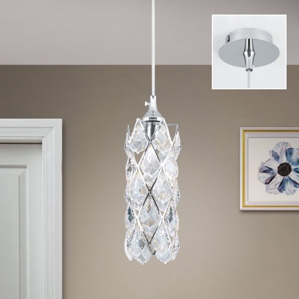 Orion - Lampada a sospensione su cavo RITA 1xG9/40W/230V cromo lucido