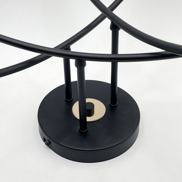 Lampadario a plafone ANYA 6xE27/15W/230V nero/oro